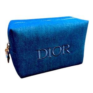 Dior Blue Cosmetic Bag
